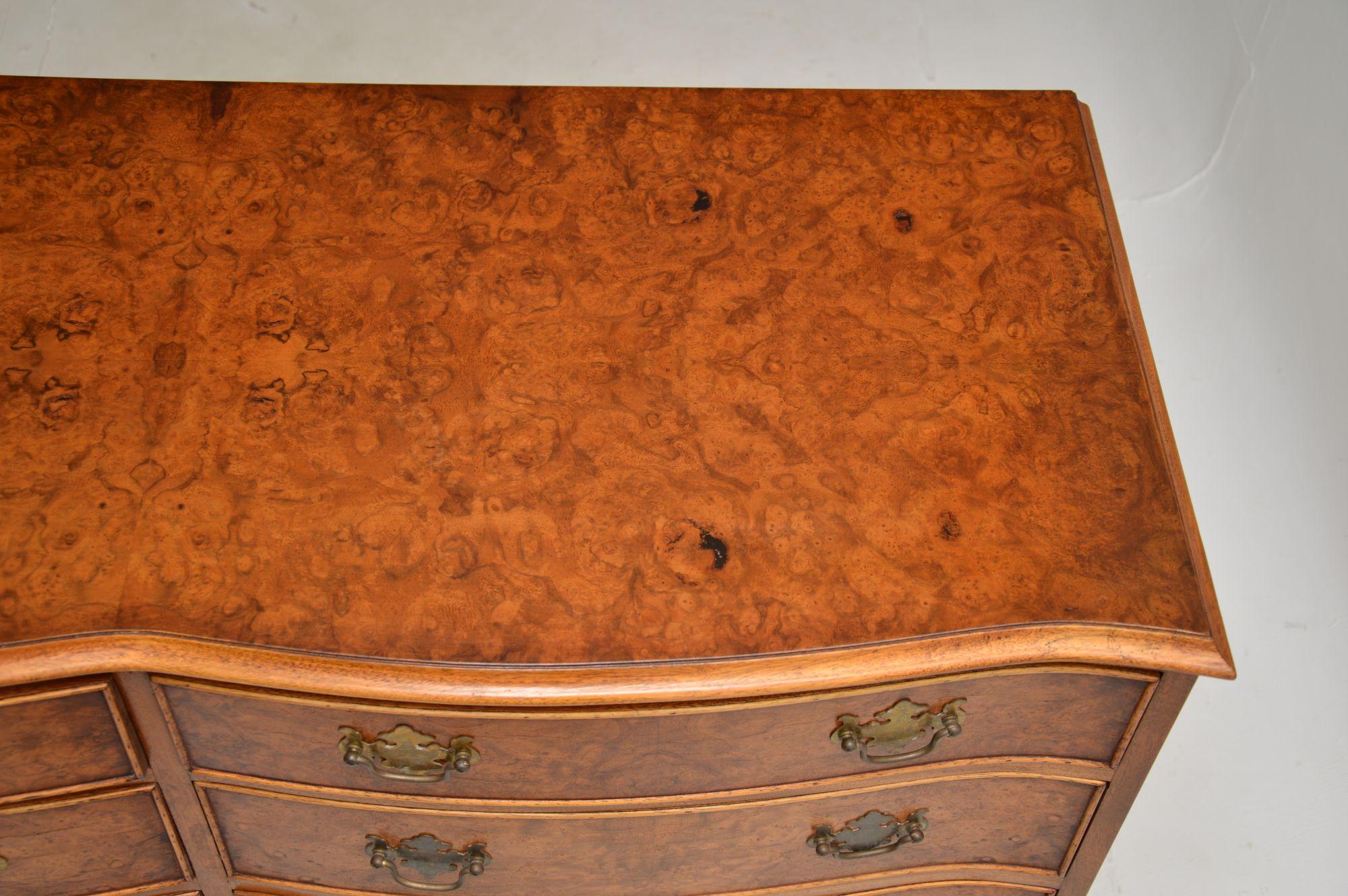 Antique Georgian Style Burr Walnut Chest of Drawers / Sideboard 2