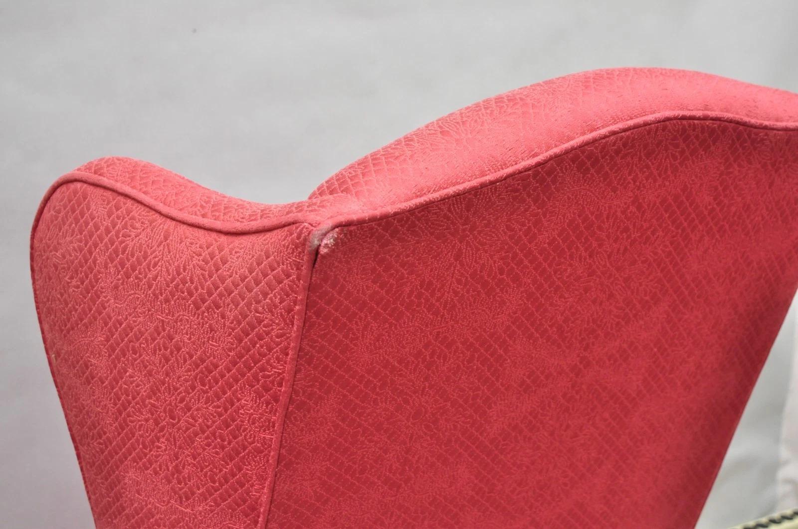 Antike georgianischen Stil geschnitzt Mahagoni High Wingback Lounge Chair w / Eagle Legs im Angebot 6