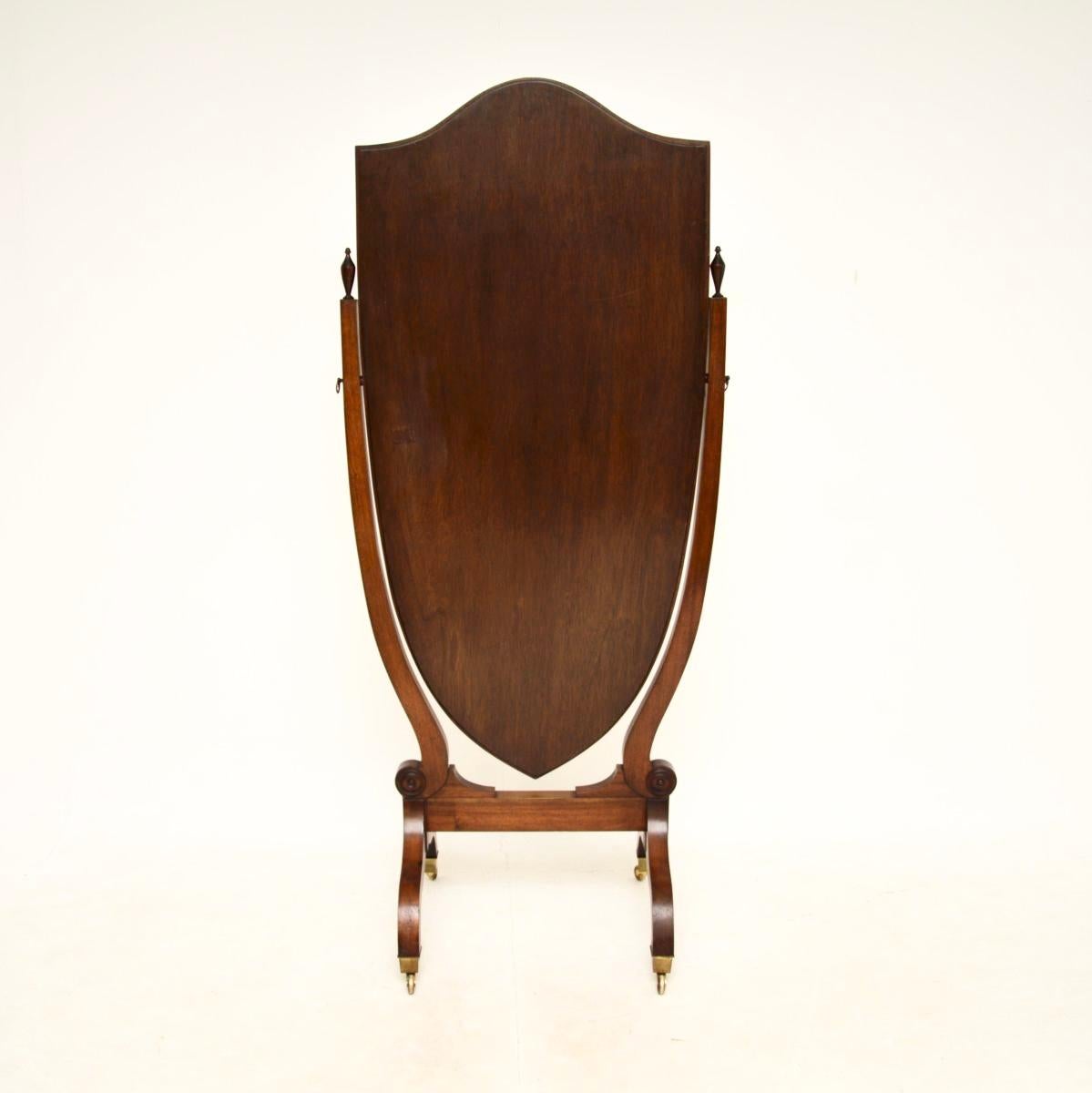 Mid-20th Century Antique Georgian Style Cheval Mirror For Sale