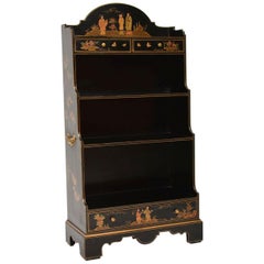 Antique Georgian Style Chinoiserie Open Bookcase