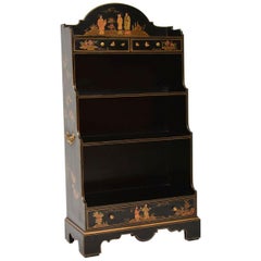  Antique Georgian Style Chinoiserie Open Bookcase