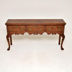 Ancienne console / table d'appoint de style géorgien en chêne Pollard