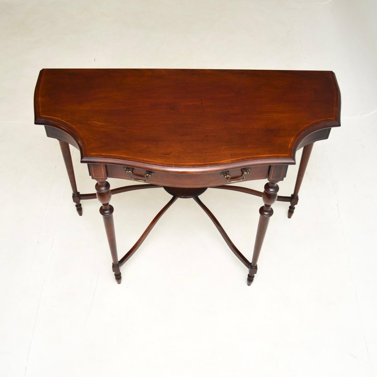 Wood Antique Georgian Style Console Table For Sale