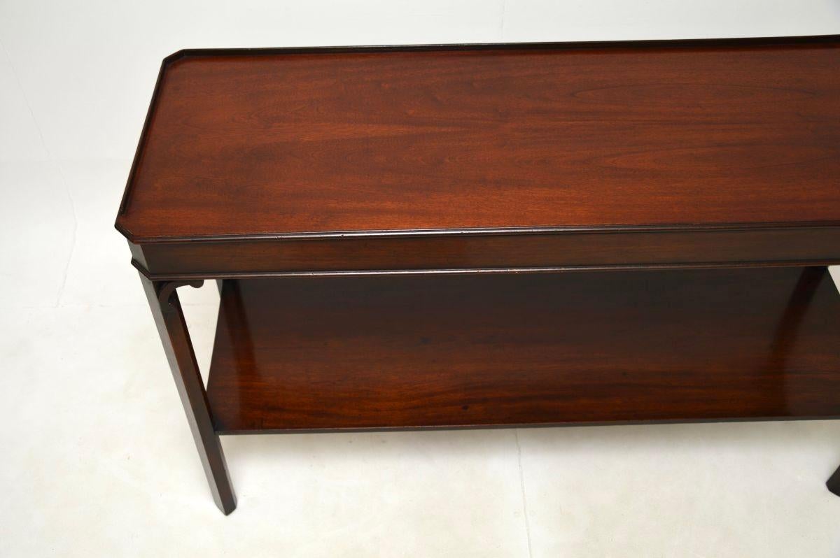 Wood Antique Georgian Style Console Table For Sale