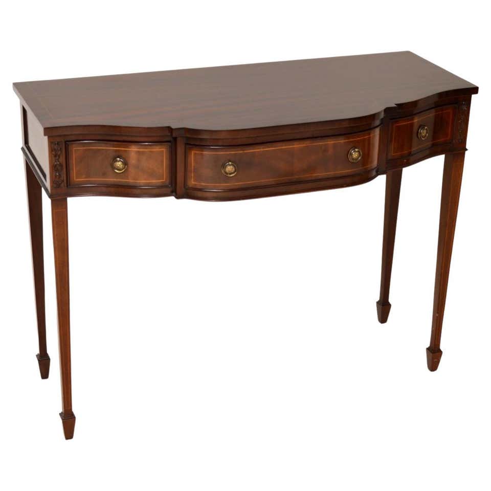 Antique Vintage Work Table Rough Hewn Console Table at 1stDibs