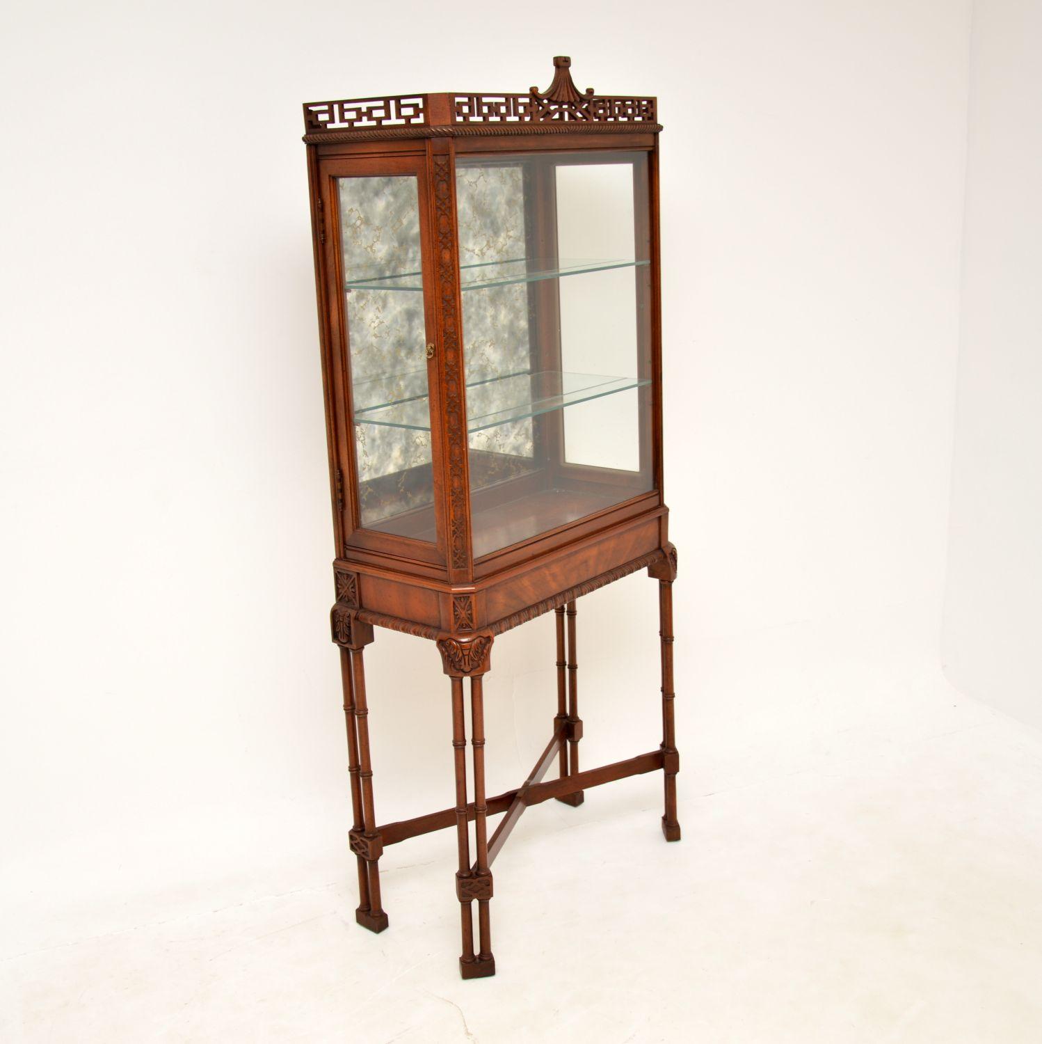 British Antique Georgian Style Display Cabinet