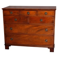 Antique Georgian Style Flame Mahogany Chest of Drawers by Guild Hall, circa 1930