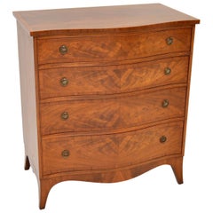 Antique Georgian Style Flame Mahogany Chest of Drawers