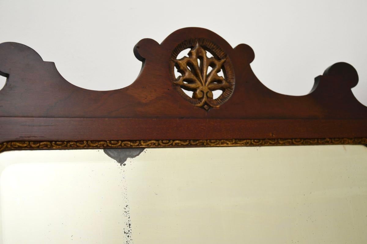 British Antique Georgian Style Gilt Overmantle Mirror For Sale