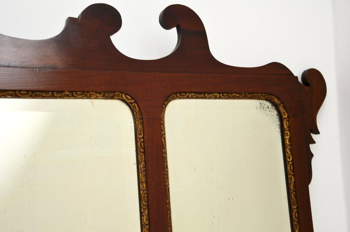 Antique Georgian Style Gilt Overmantle Mirror In Good Condition For Sale In London, GB