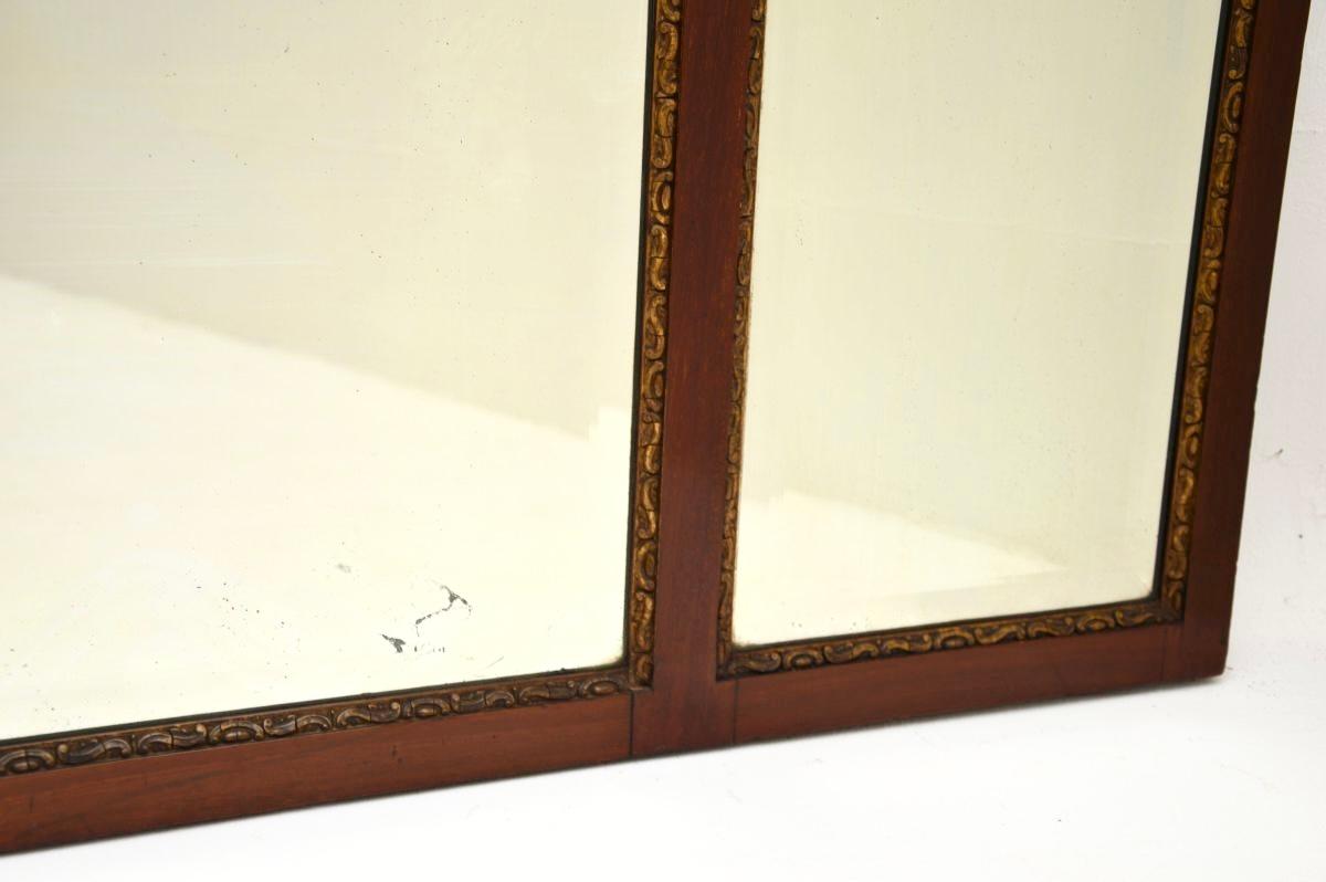 Late 19th Century Antique Georgian Style Gilt Overmantle Mirror For Sale