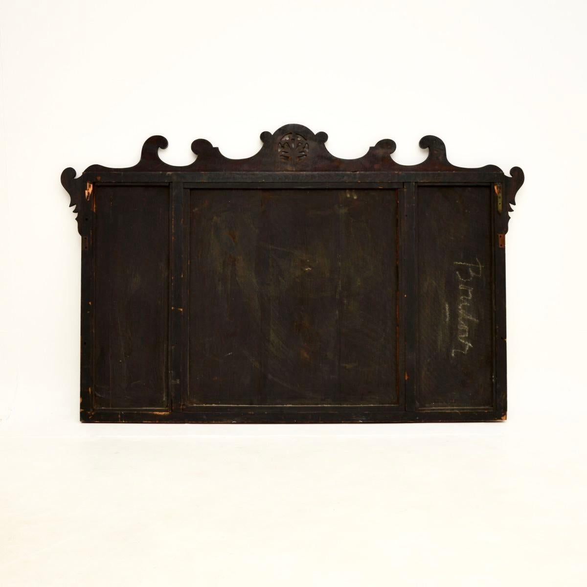 Antique Georgian Style Gilt Overmantle Mirror For Sale 1