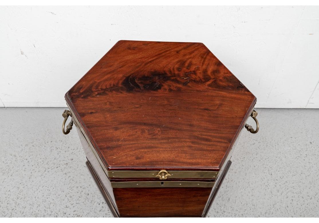 Antique Georgian Style Hexagonal Mahogany Cellaret For Sale 5
