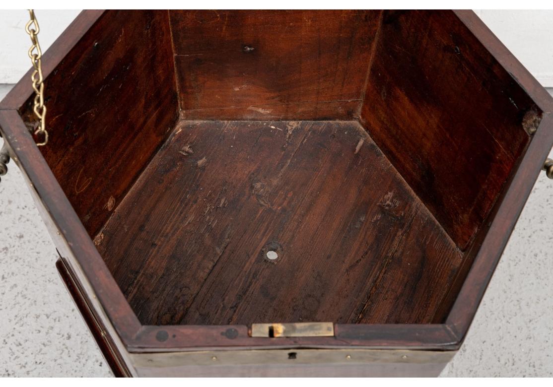 Antique Georgian Style Hexagonal Mahogany Cellaret For Sale 6