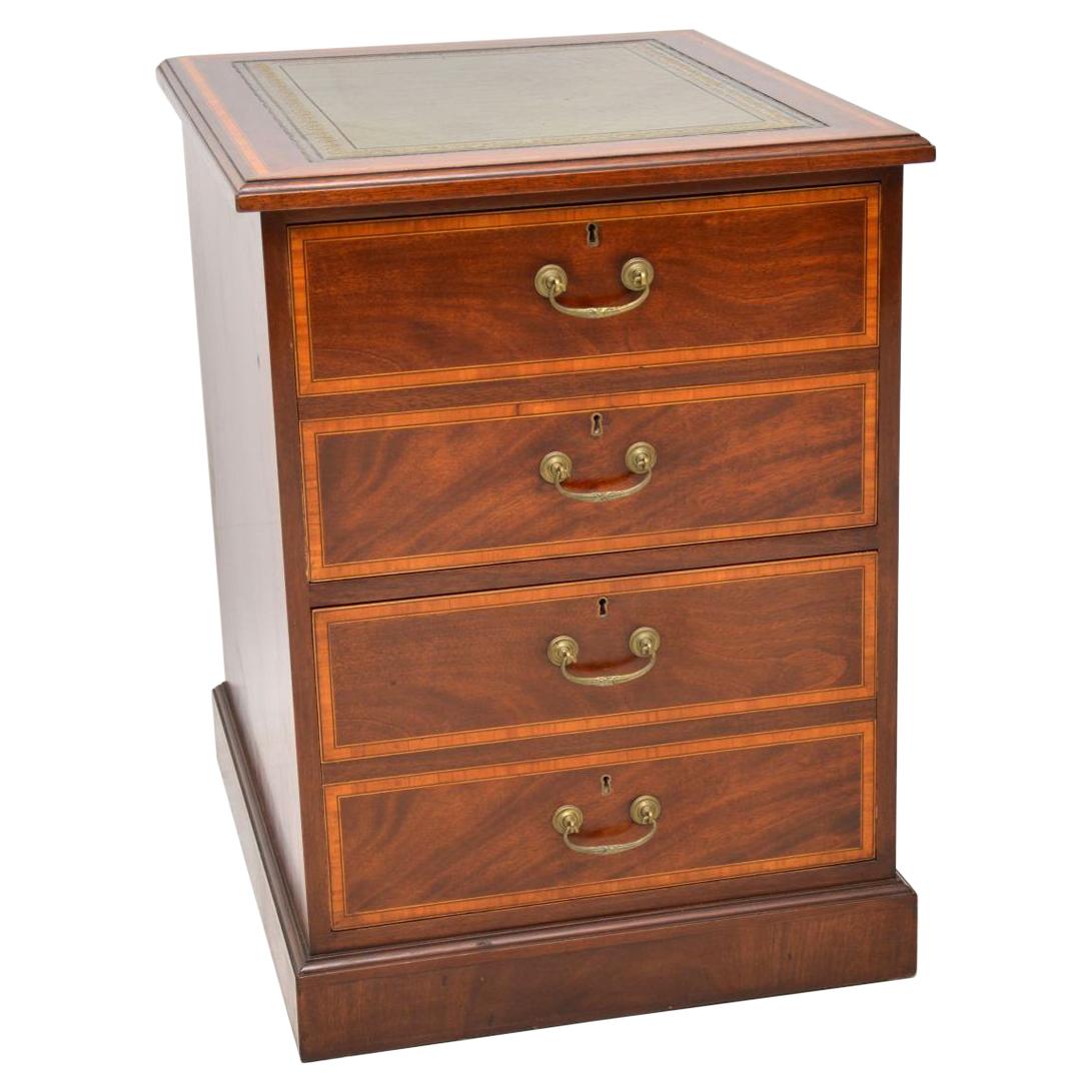 Antique Georgian Style Inlaid Mahogany Filing Chest of Drawers