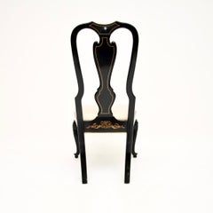 Antique Georgian Style Lacquered Chinoiserie Chair