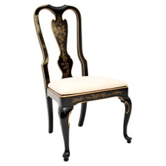 Retro Georgian Style Lacquered Chinoiserie Chair