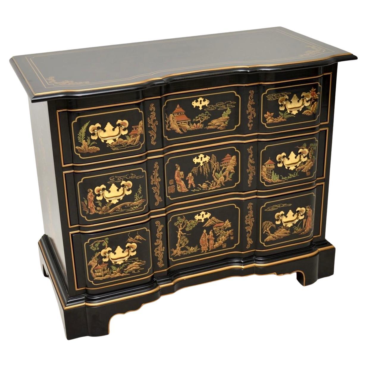 Antique Georgian Style Lacquered Chinoiserie Chest of Drawers