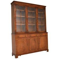 Vintage Georgian Style Large Mahogany Bookcase