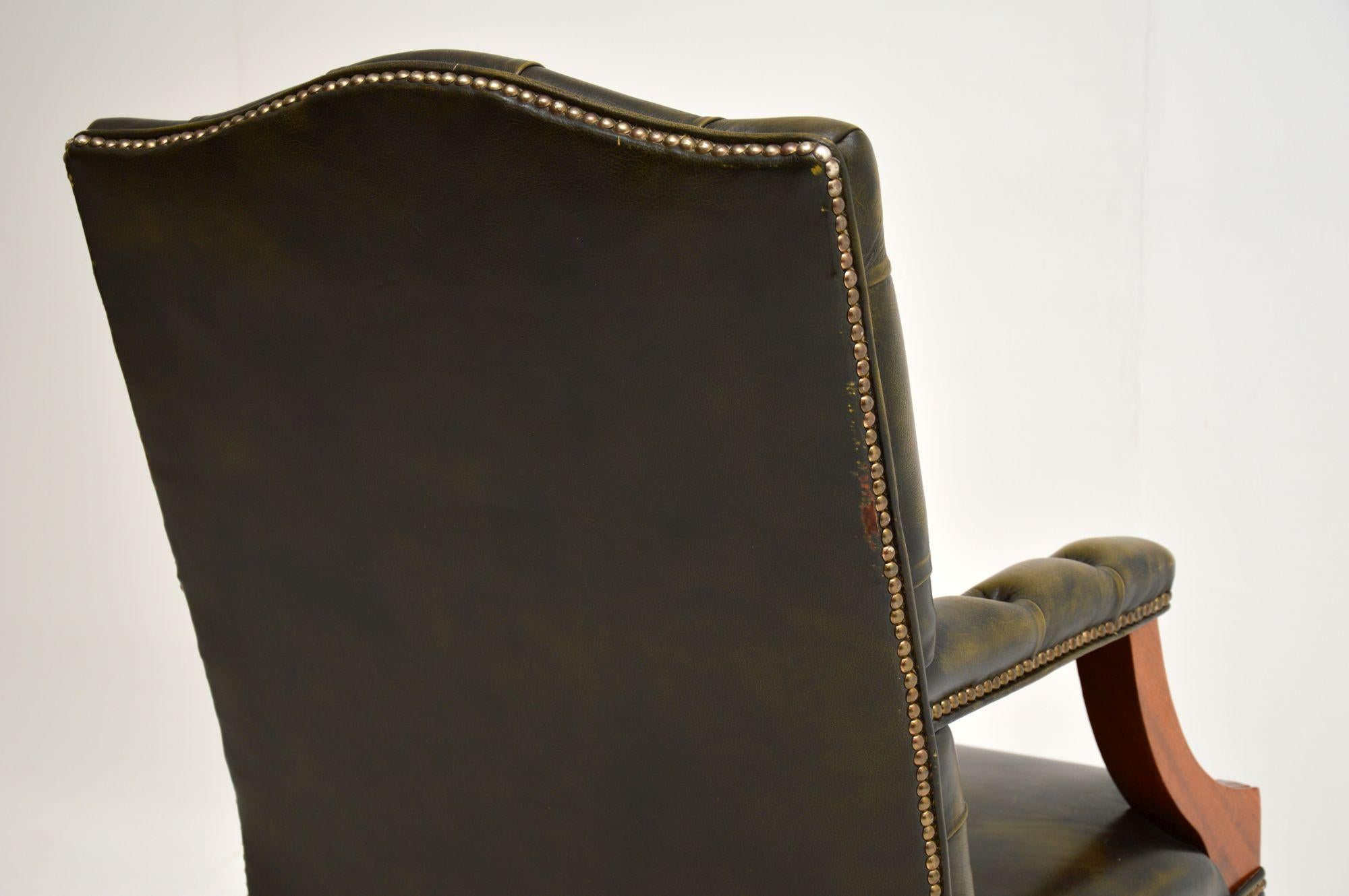 Antique Georgian Style Leather Desk Chair 2