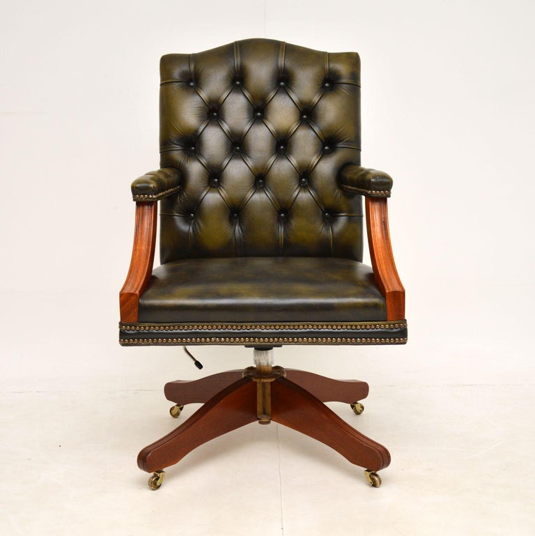 Antique Style Leather Desk Chair at 1stDibs antique office