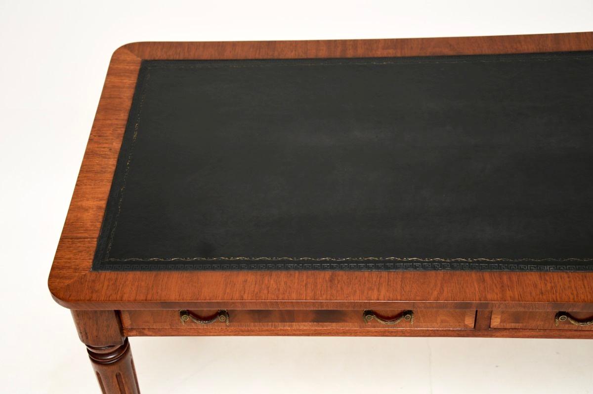 Antique Georgian Style Leather Top Writing Table / Desk For Sale 1