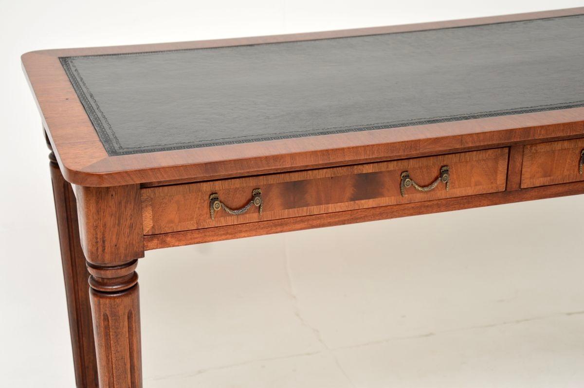 Antique Georgian Style Leather Top Writing Table / Desk For Sale 3