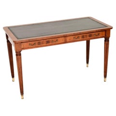 Antique Georgian Style Leather Top Writing Table / Desk