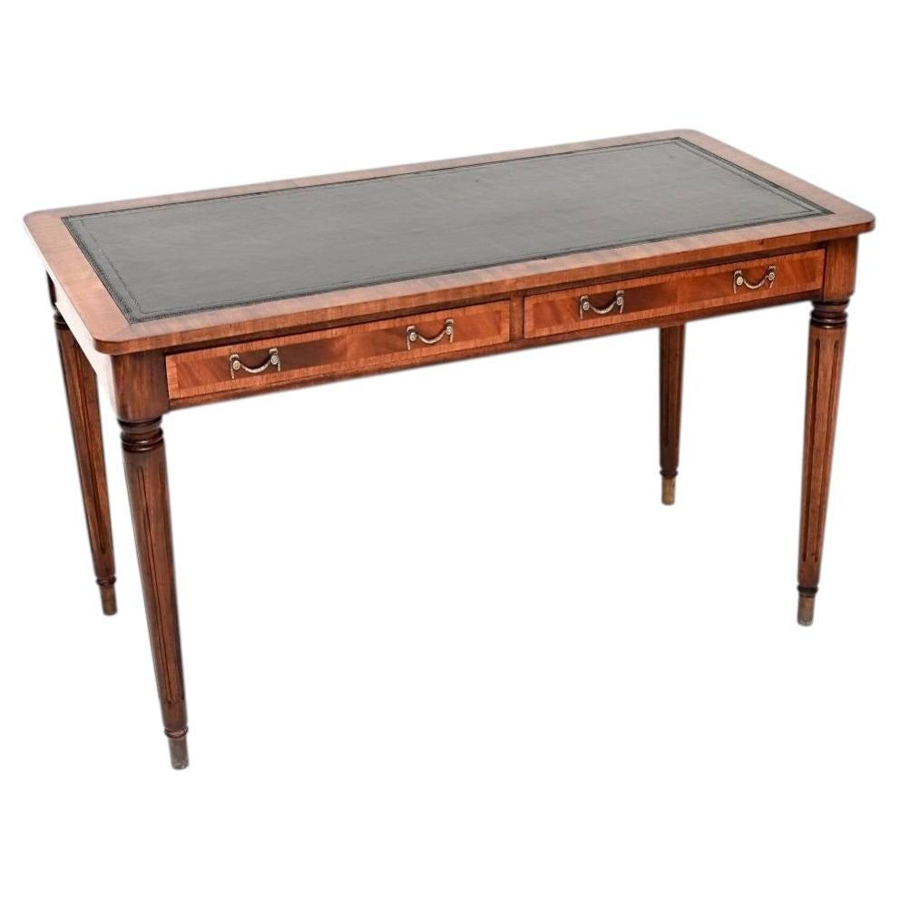 Antique Georgian Style Leather Top Writing Table / Desk