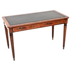 Antique Georgian Style Leather Top Writing Table / Desk