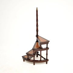 Antique Georgian Style Library Steps