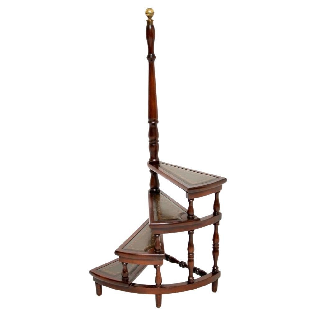 Antique Georgian Style Library Steps For Sale