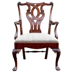 Antique Georgian Style Mahogany Armchair