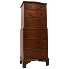 Antique Georgian Style Mahogany Chest on Chest