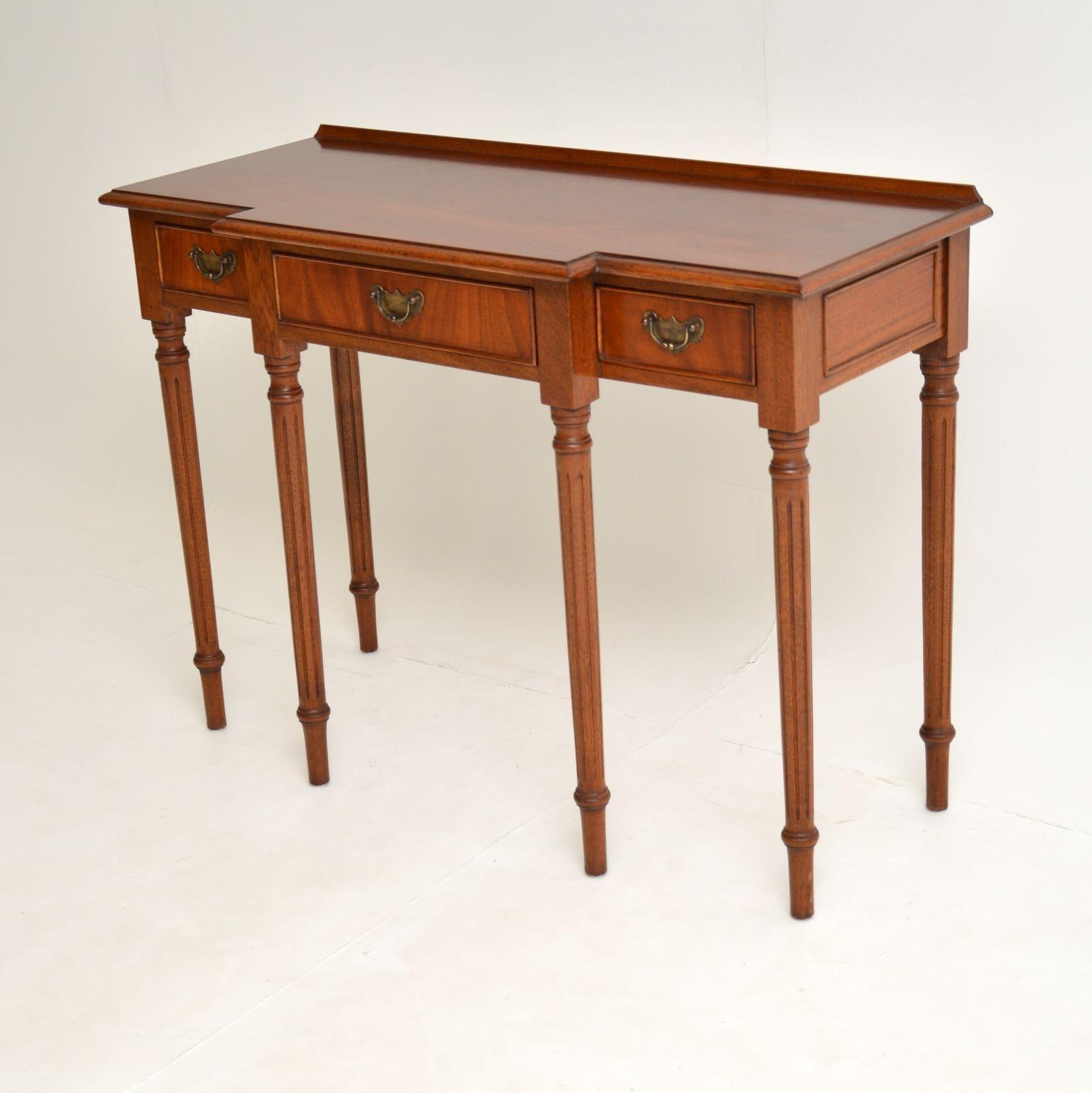 English Antique Georgian Style Mahogany Console Table