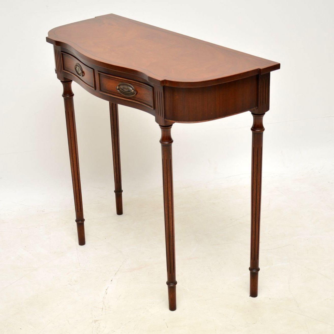 Antique Georgian Style Mahogany Console Table  In Good Condition In London, GB