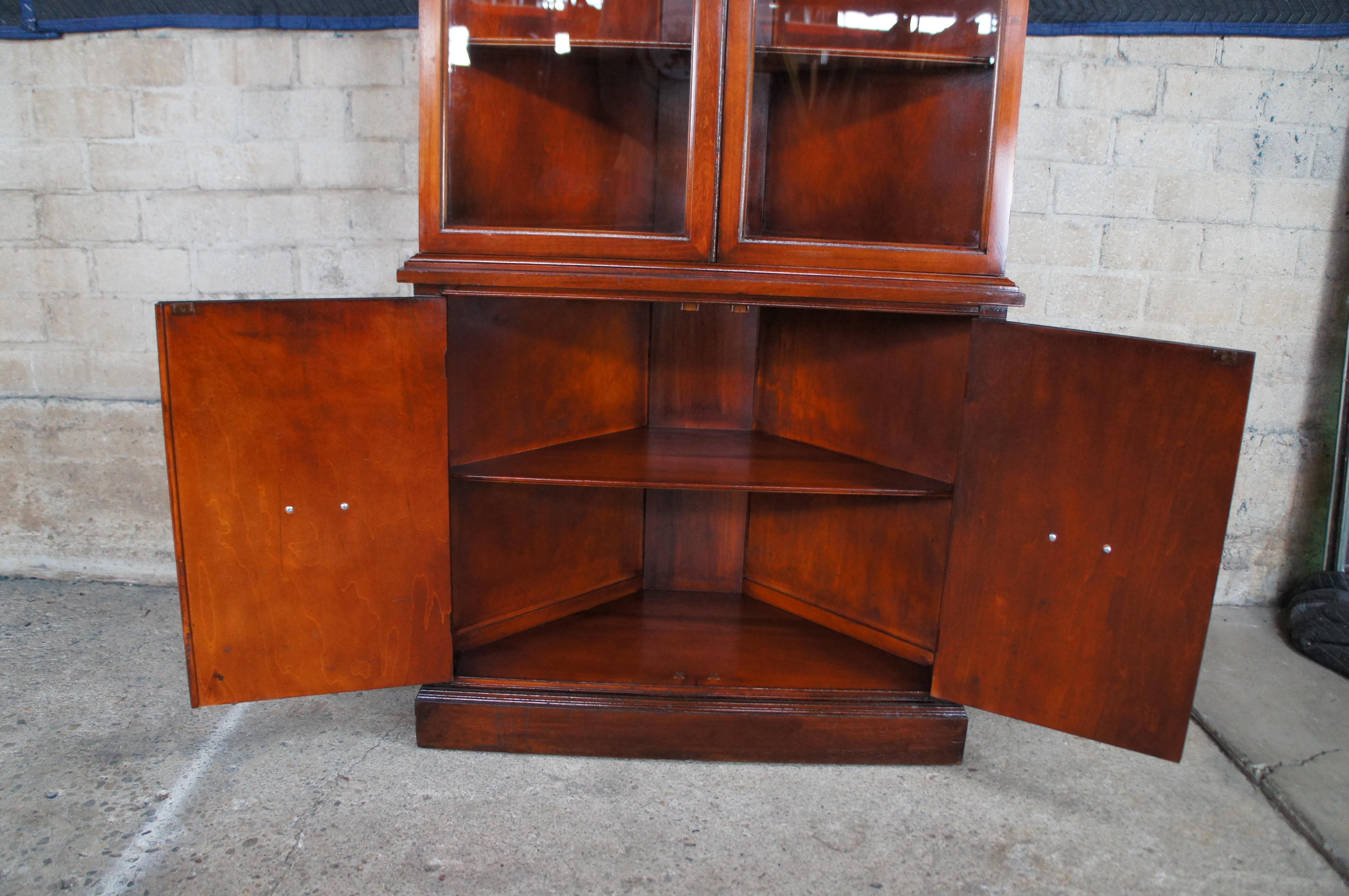 Antique Georgian Style Mahogany Corner Cabinet Cupboard Curio Display 69