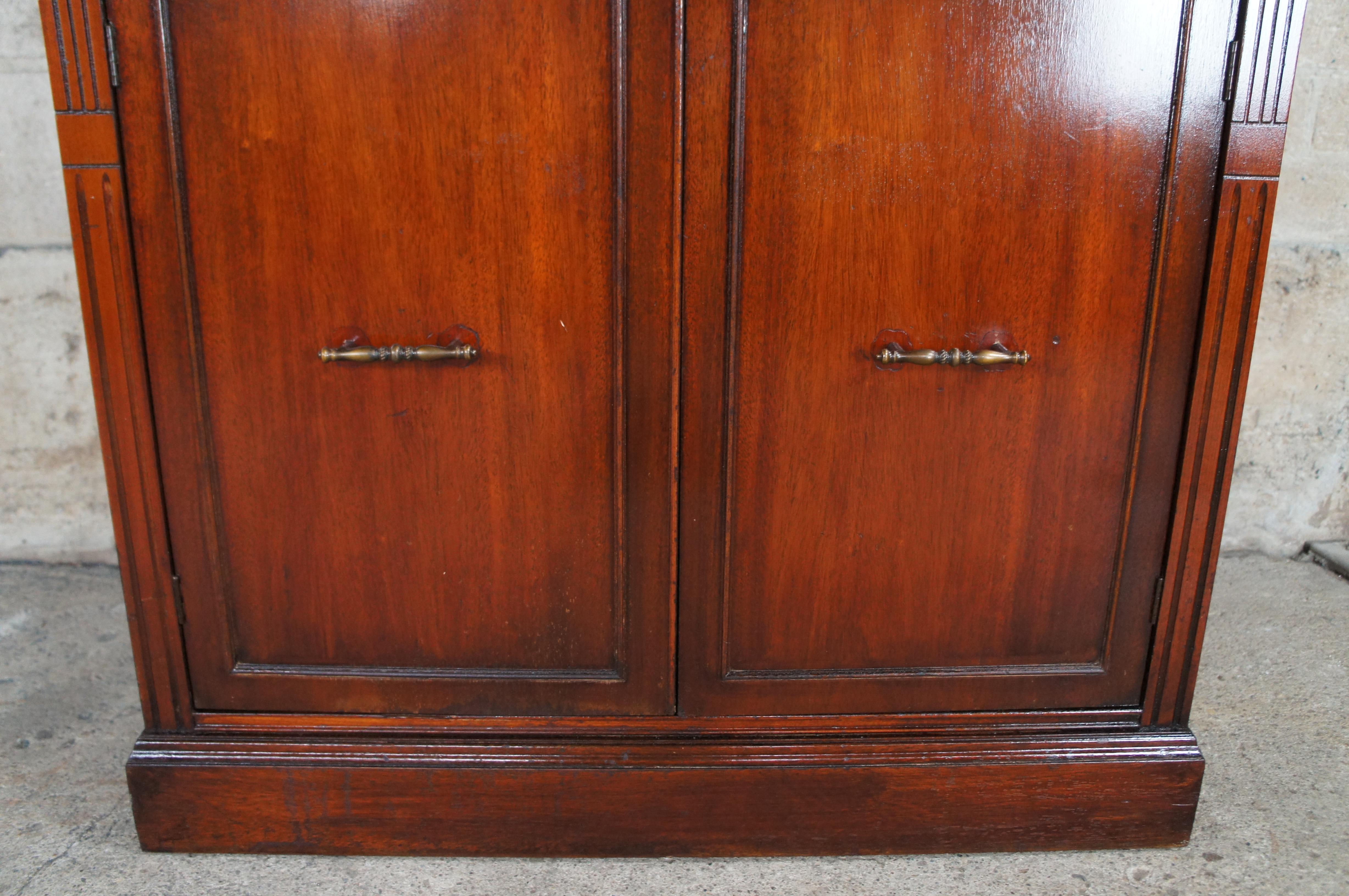 Antique Georgian Style Mahogany Corner Cabinet Cupboard Curio Display 69
