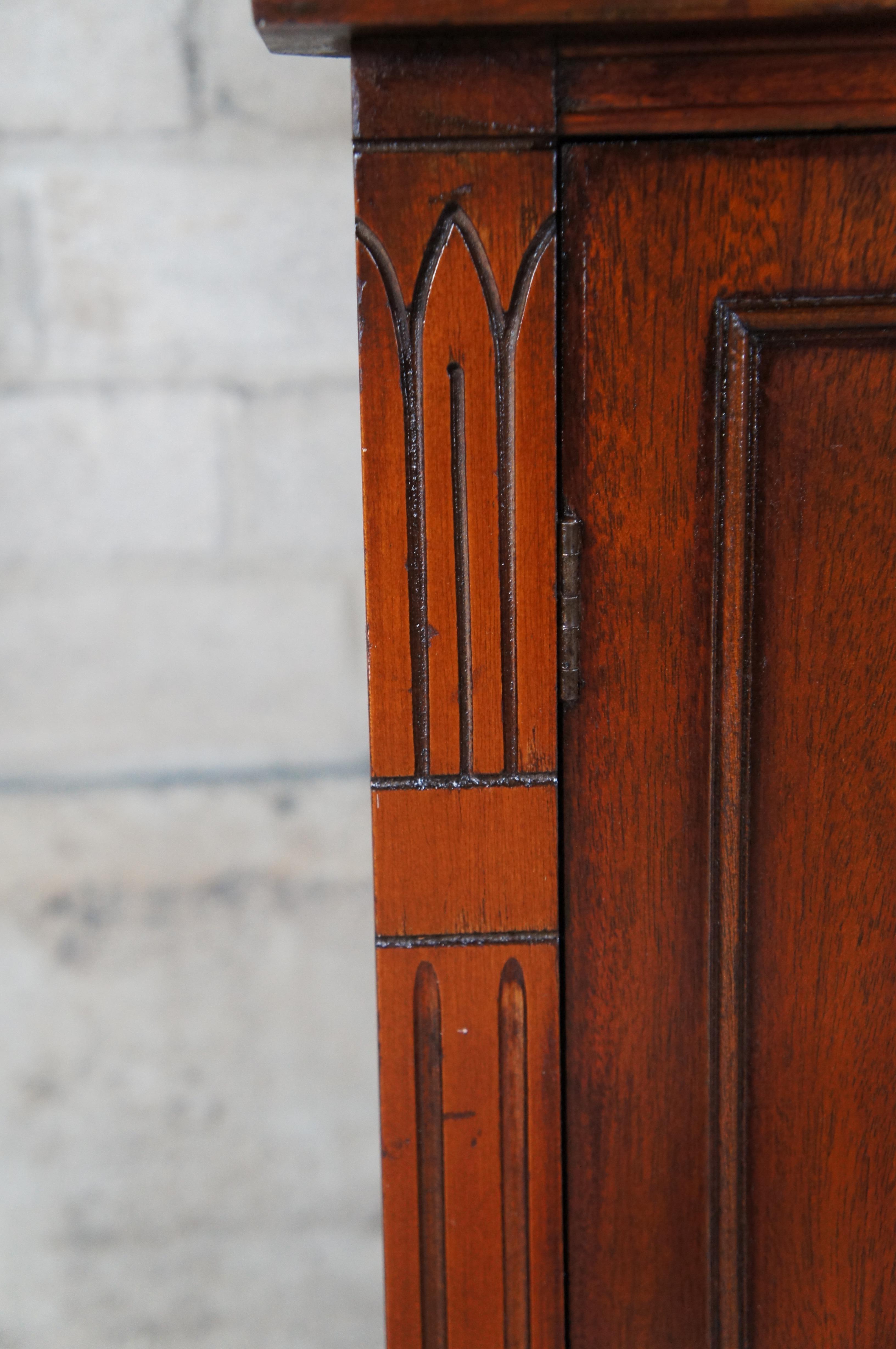 Antique Georgian Style Mahogany Corner Cabinet Cupboard Curio Display 69