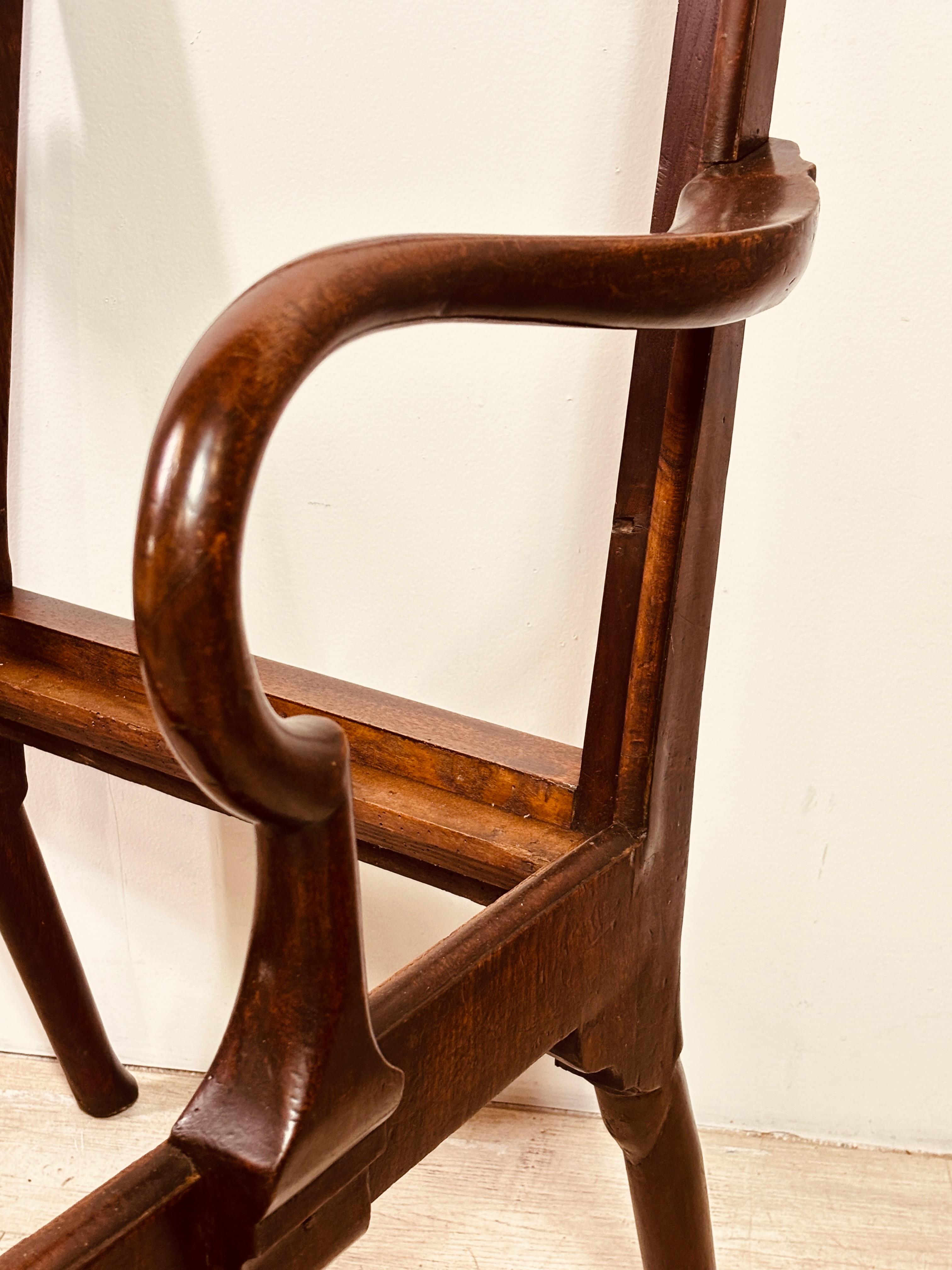 Antique Georgian Style Mahogany Library Armchair For Sale 2