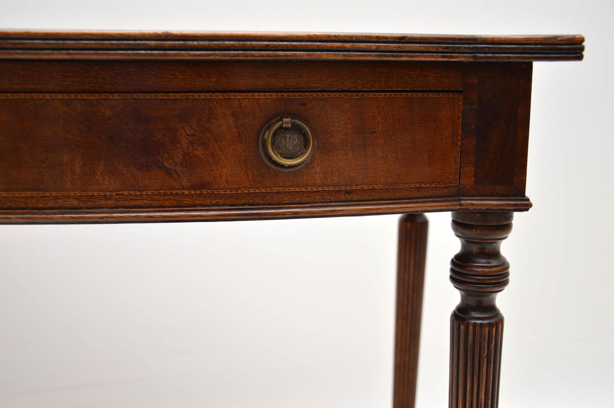 Antique Georgian Style Mahogany Side Table or Desk 1