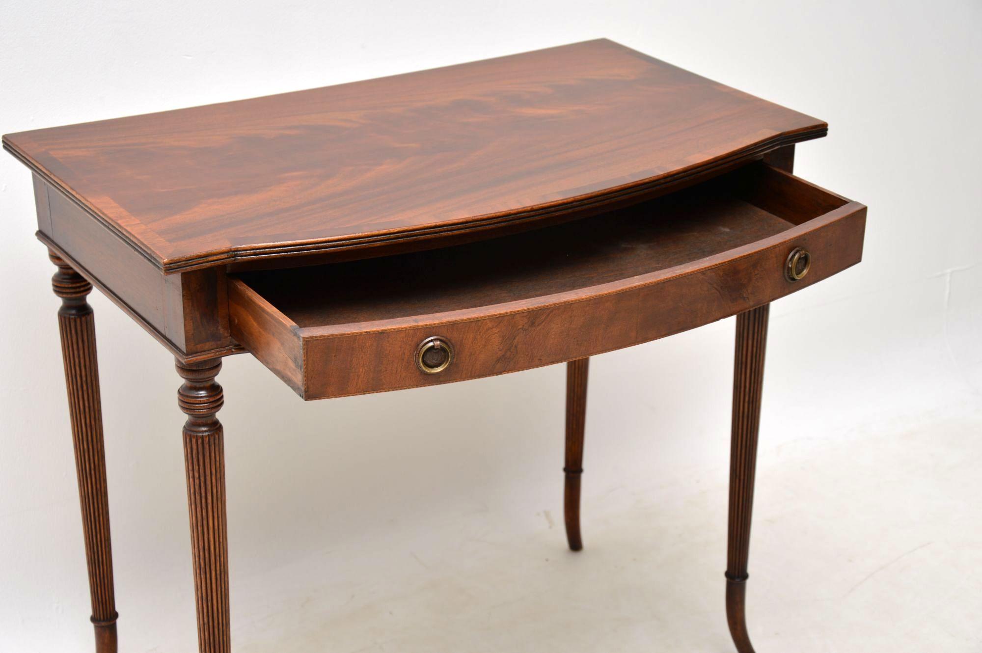 Antique Georgian Style Mahogany Side Table or Desk 2