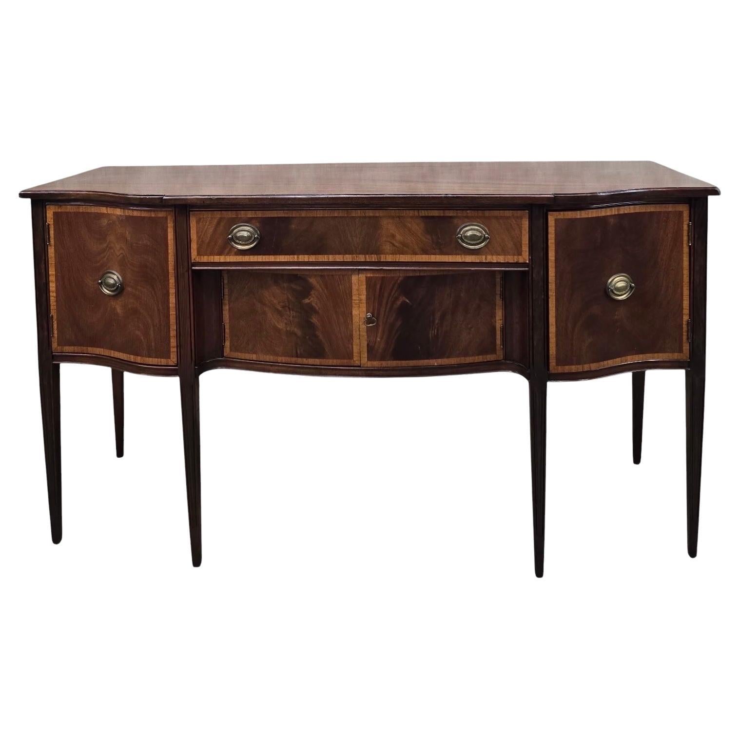 Antique Georgian Style Mahogany Sideboard Server For Sale