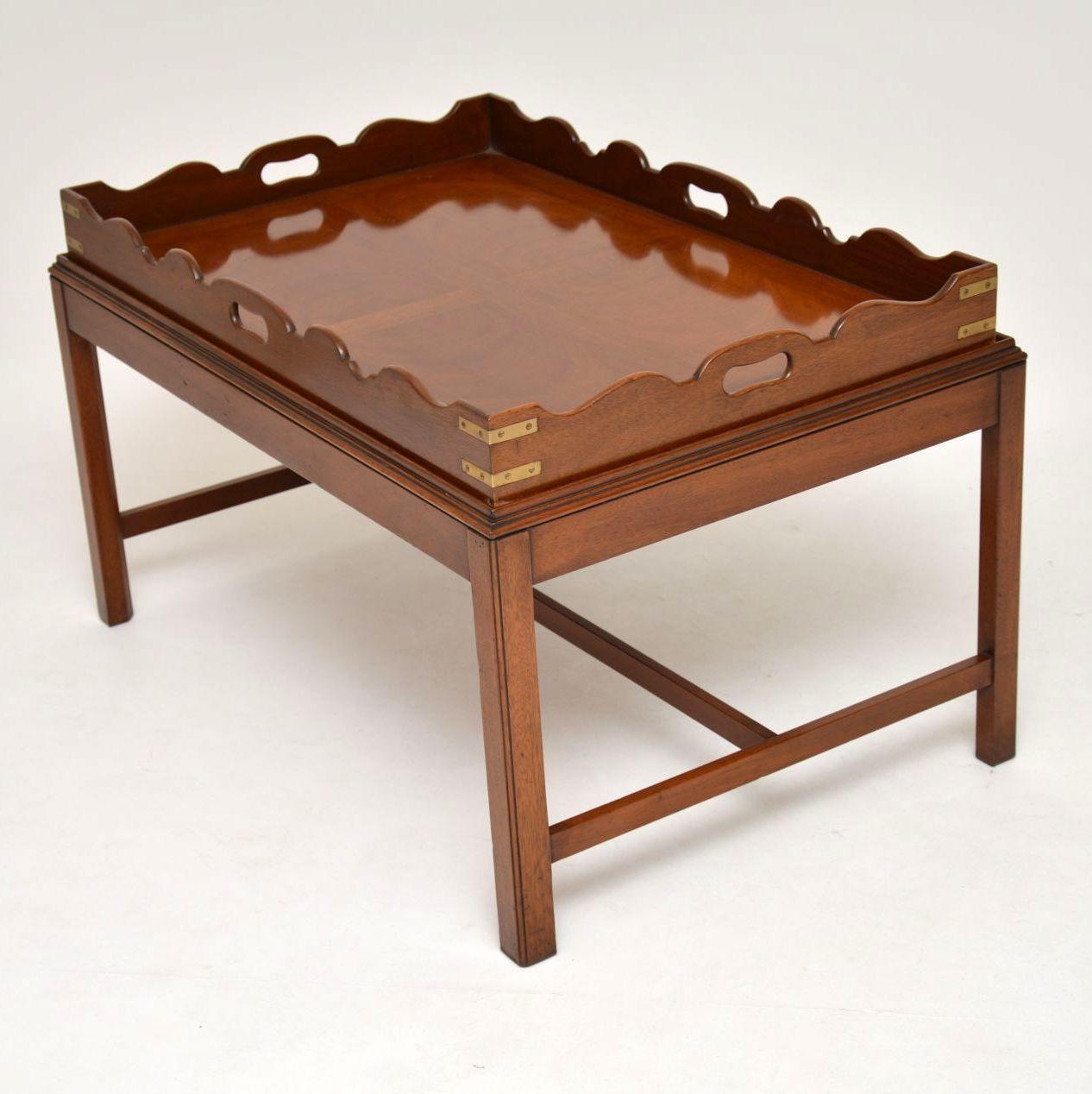 antique tray top coffee table