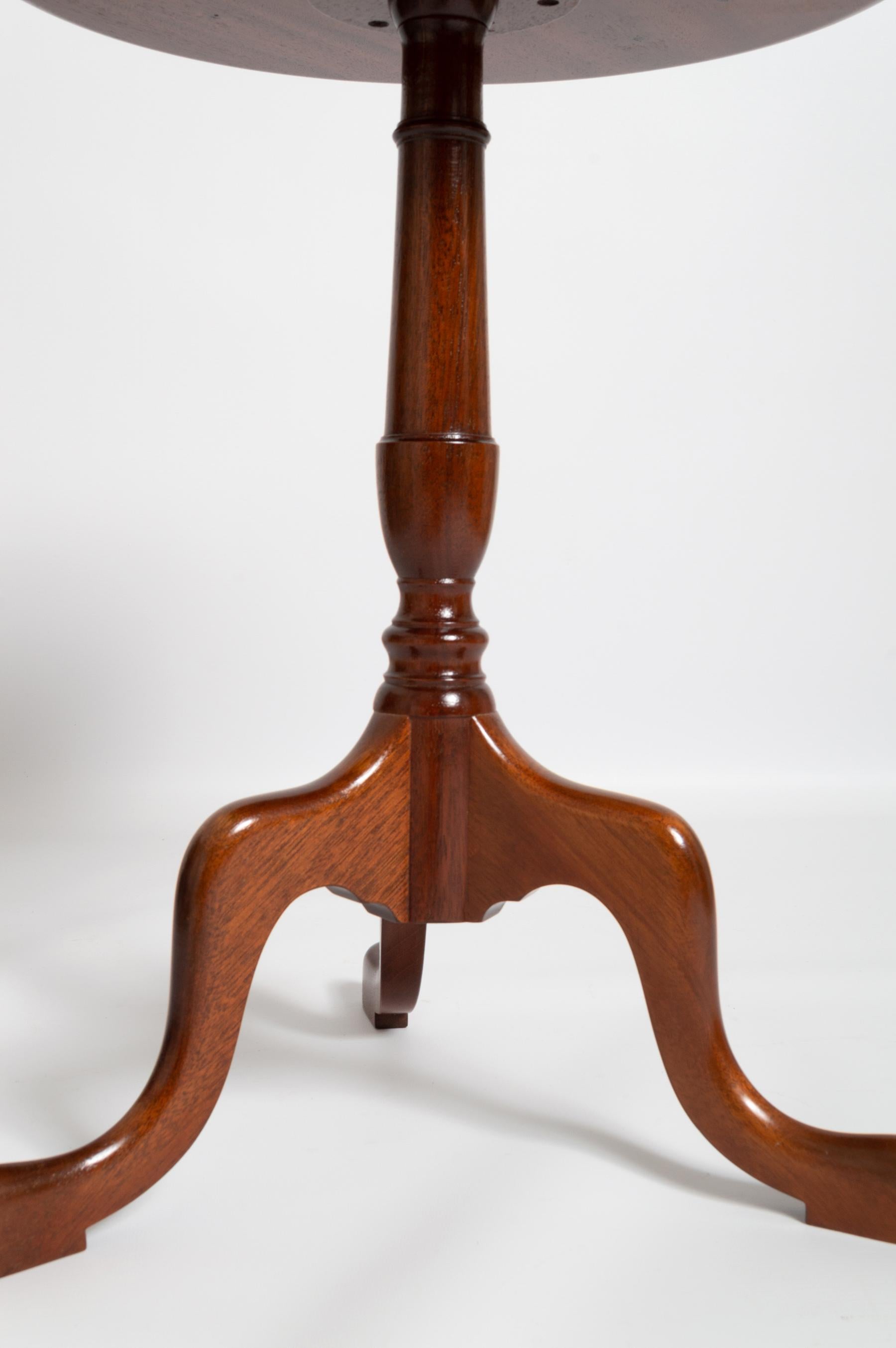 Antique Georgian Style Mahogany Tripod Side Table by Redman & Hales, England In Good Condition In London, GB