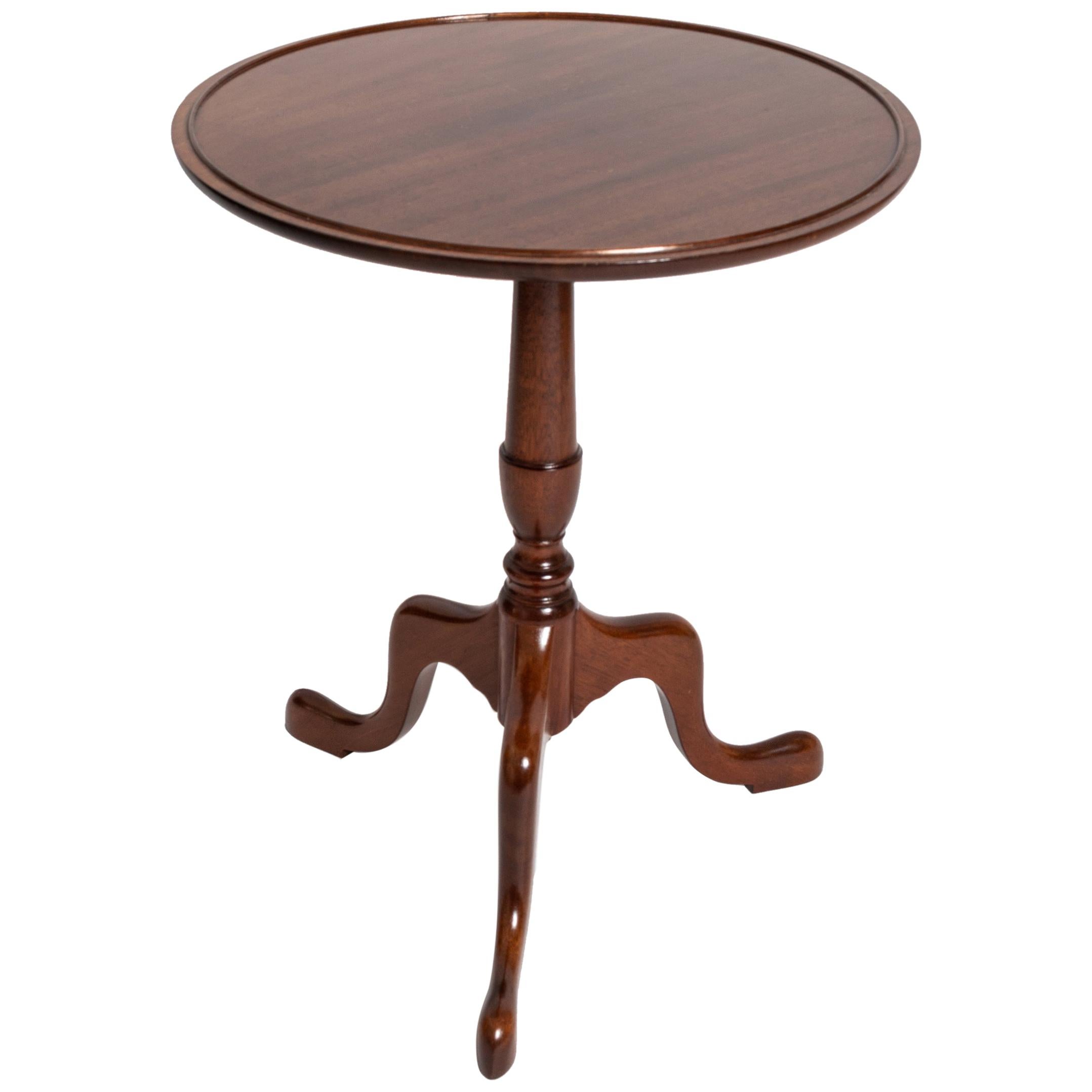 Antique Georgian Style Mahogany Tripod Side Table by Redman & Hales, England