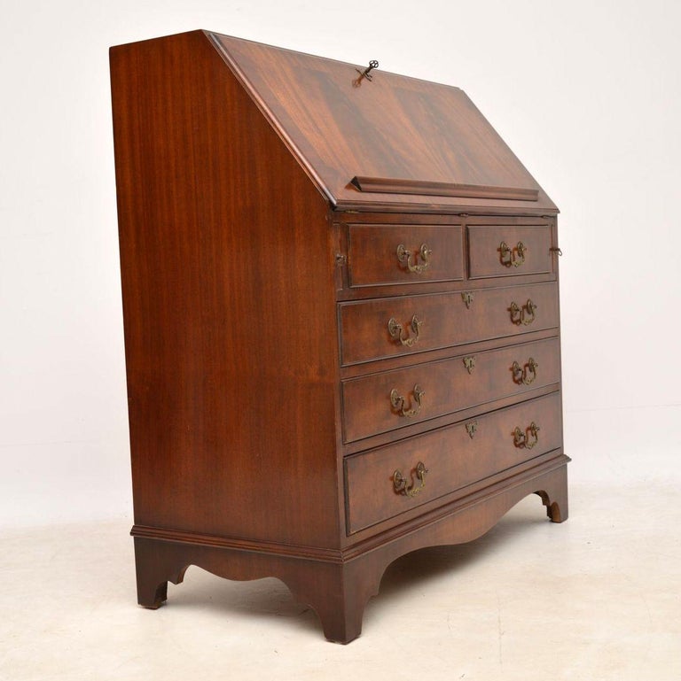 Antique Style Mahogany Writing Bureau For Sale at 1stdibs