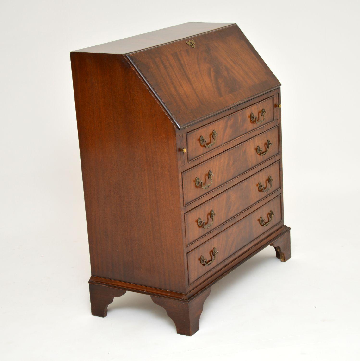Mid-20th Century Antique Georgian Style Mahogany Writing Bureau