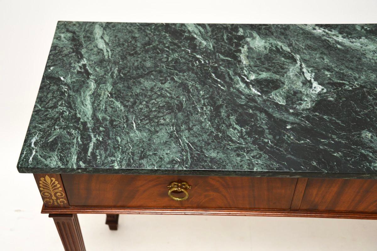 Antique Georgian Style Marble Top Console Table In Good Condition In London, GB