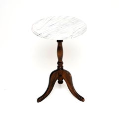 Antique Georgian Style Marble Top Wine Table